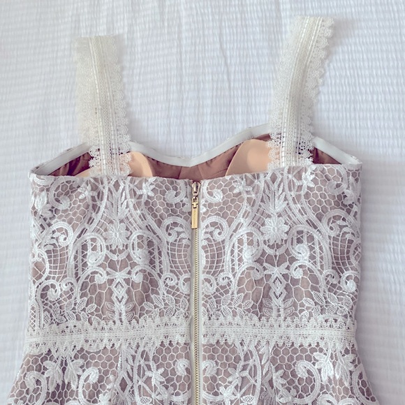 Bronx and Banco White Lace High Low Dress - Picture 5 of 5
